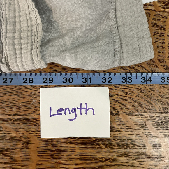 Lungo L’Arno Linen Tunic Dress Gray Relaxed Fit 1X Coastal Beach Summer Casual - Picture 10 of 12